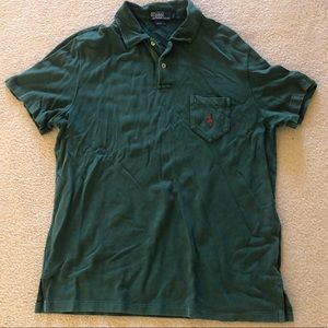 Polo Ralph Lauren Custom Fit Polo Green and Red size L